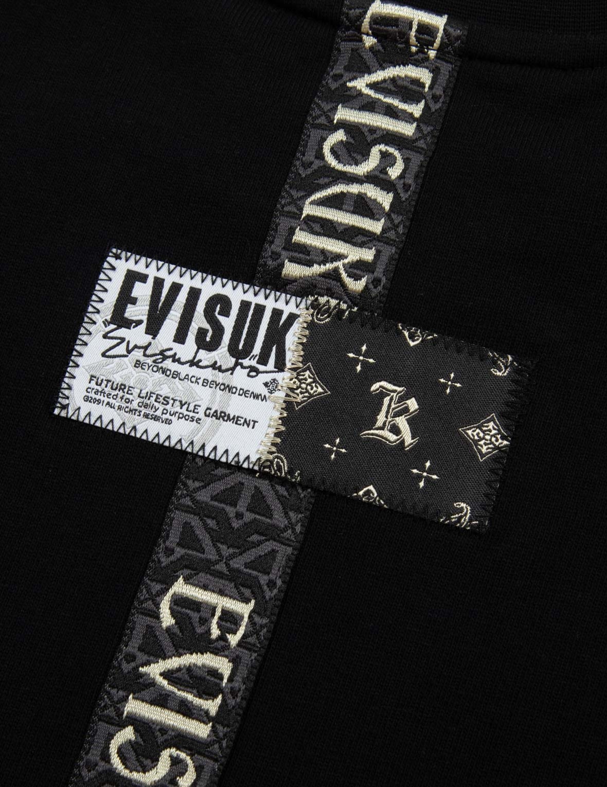 Gold Foil Calligraphy Logo Print Oversized T-shirt - 8