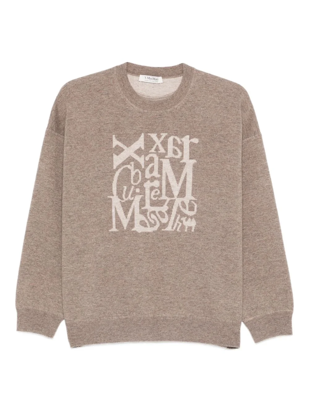 logo-knit sweater - 1