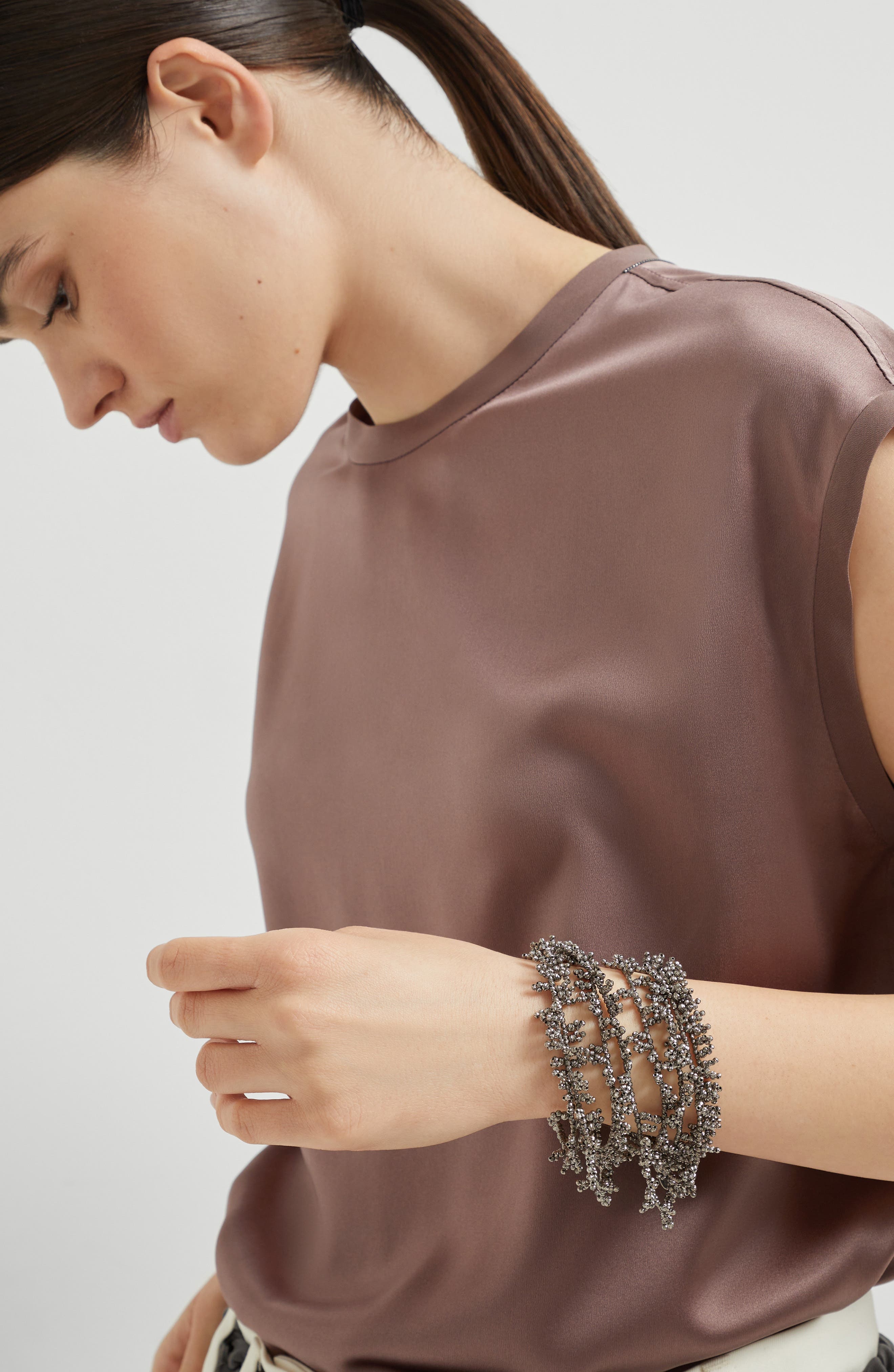 Brunello Cucinelli Knotted bracelet in Silver at Nordstrom - 4