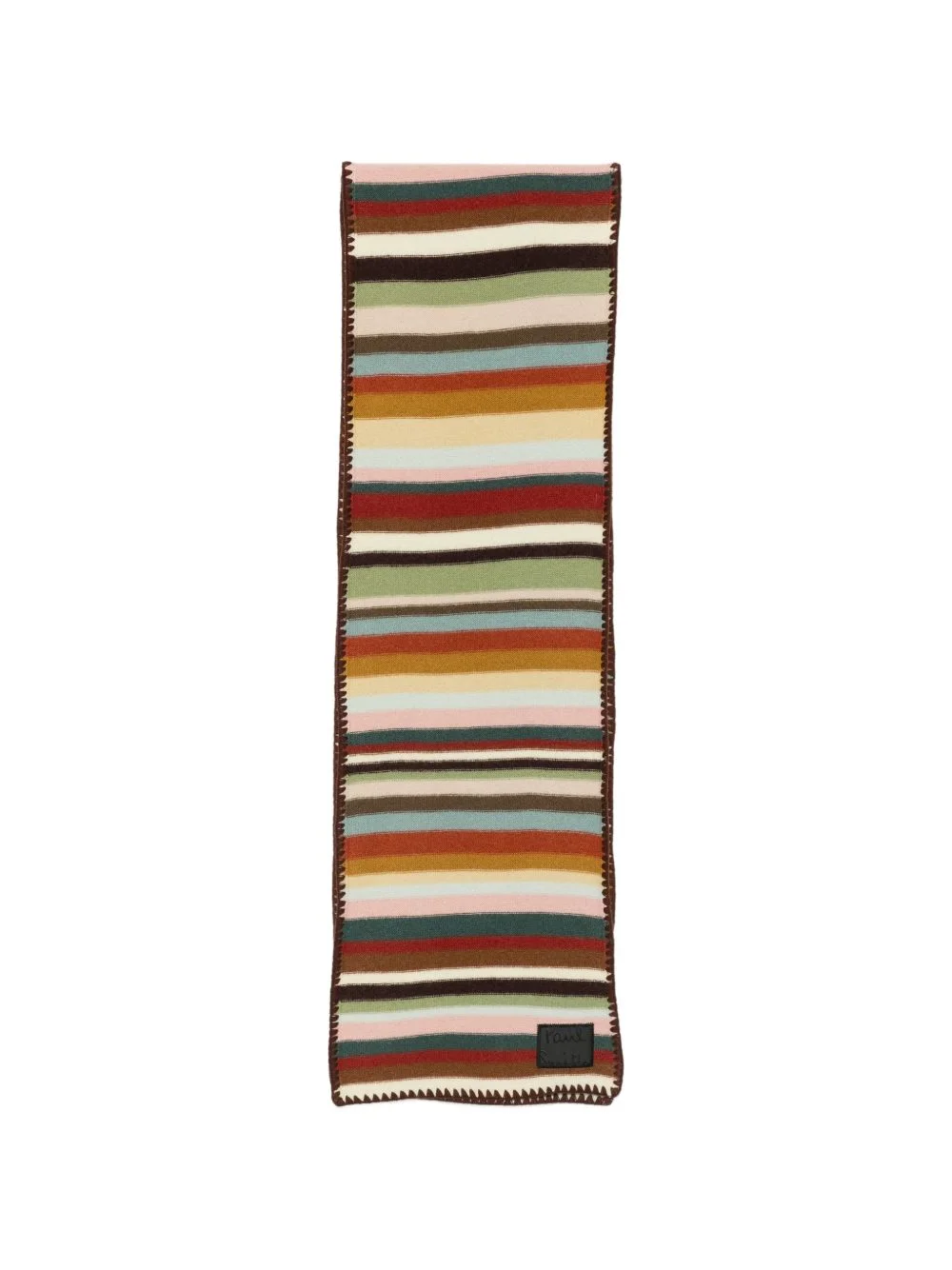 Signature Stripe blanket-stitch scarf - 1
