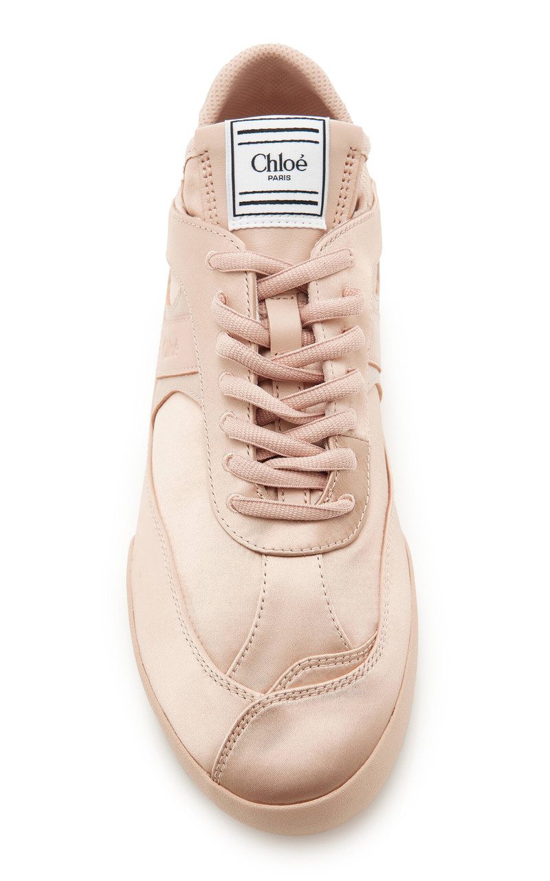 Chloé Kick Satin Sneakers pink outlook