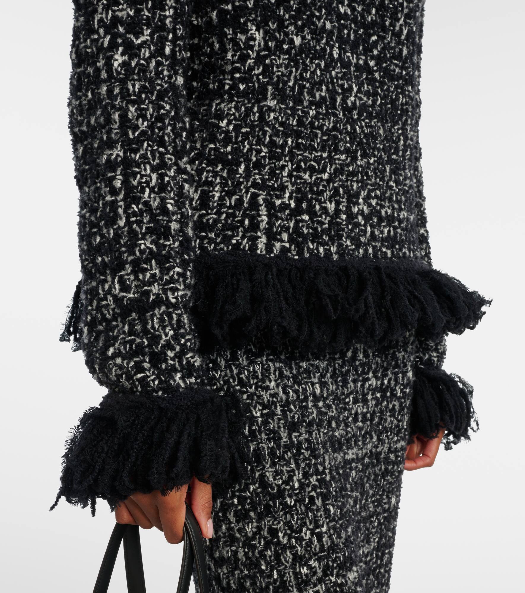 Fringed wool-blend cardigan - 5
