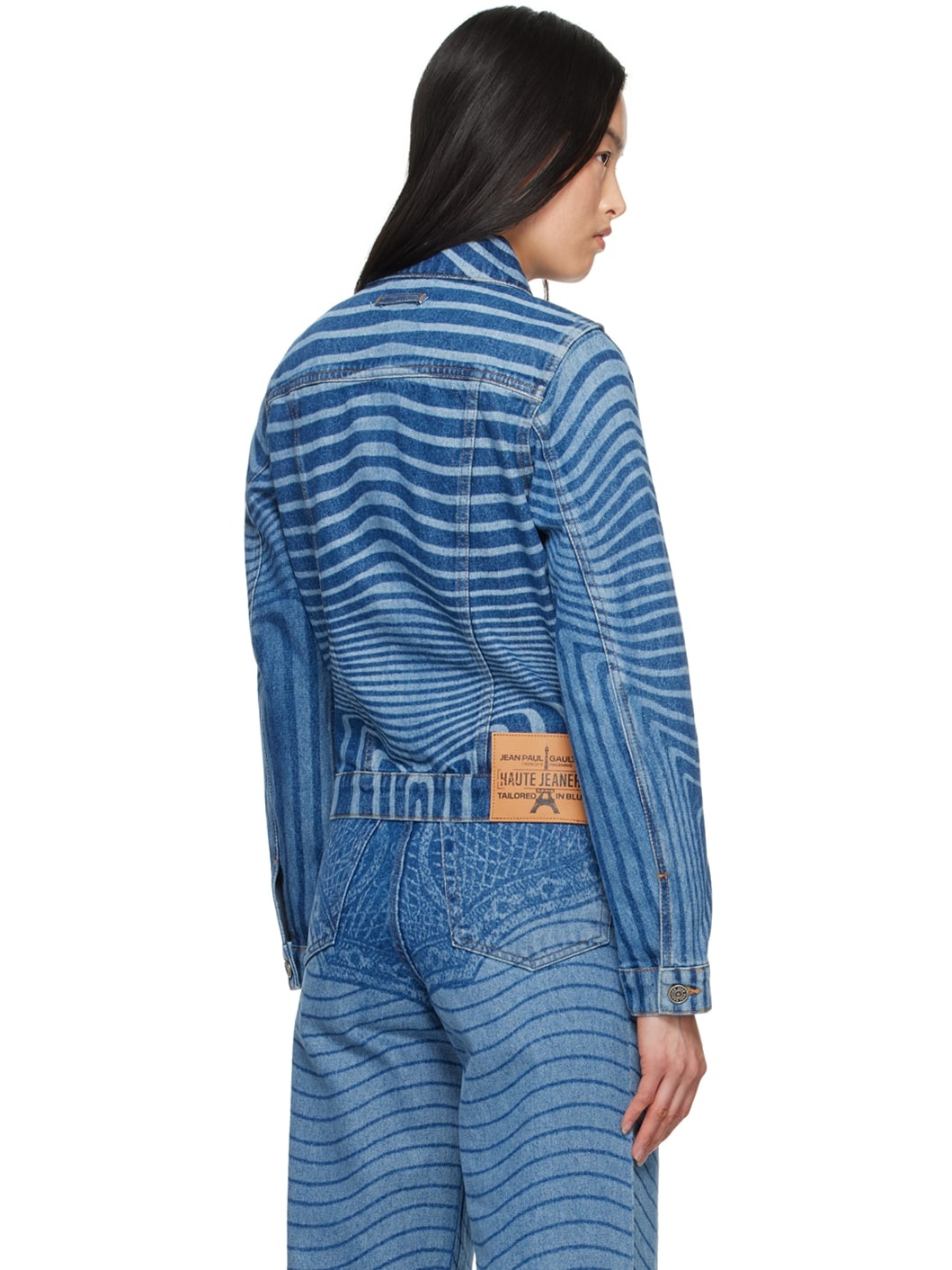 Blue Laser Printed Denim Jacket - 3