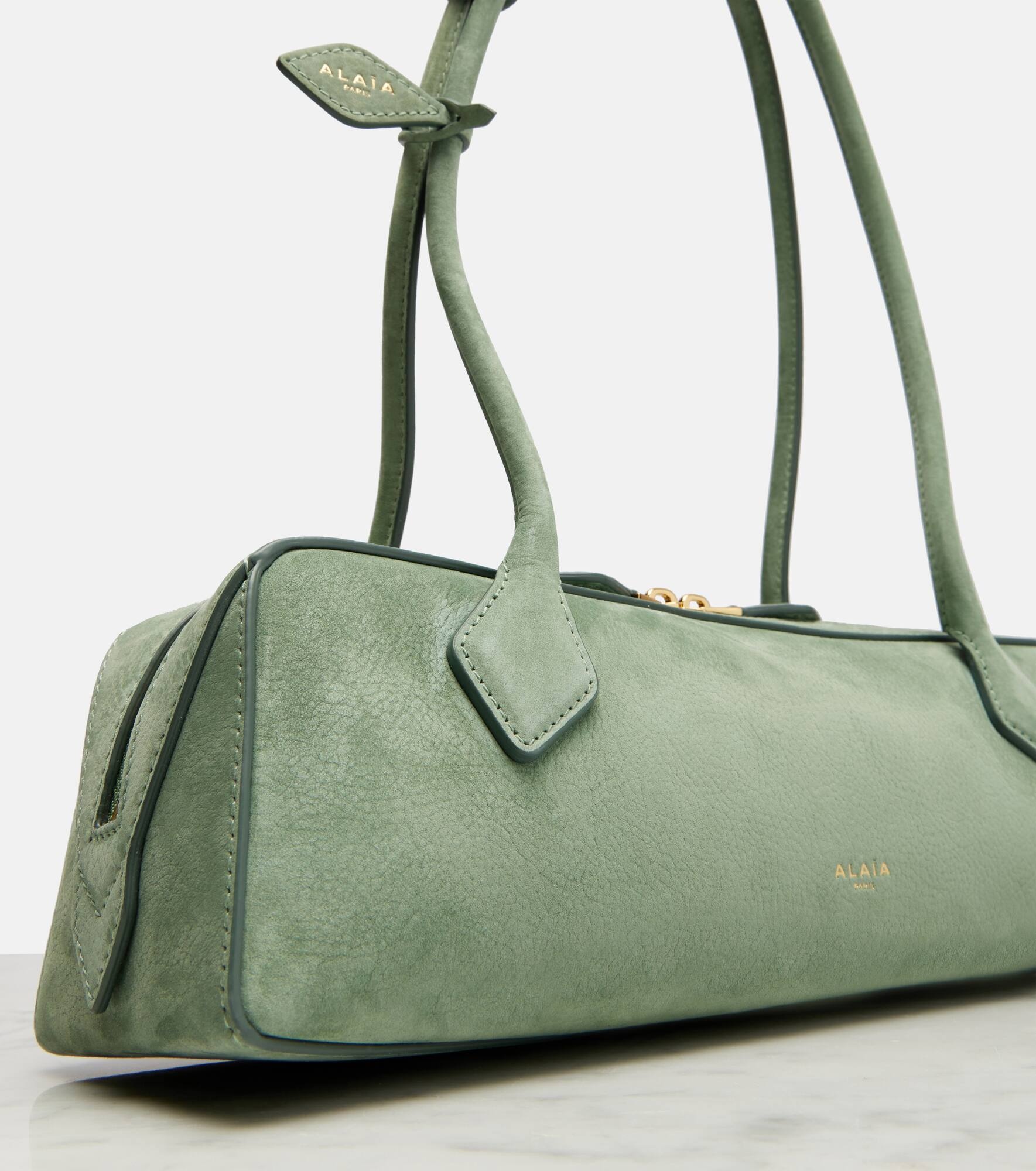 Le Teckel Medium suede shoulder bag - 6