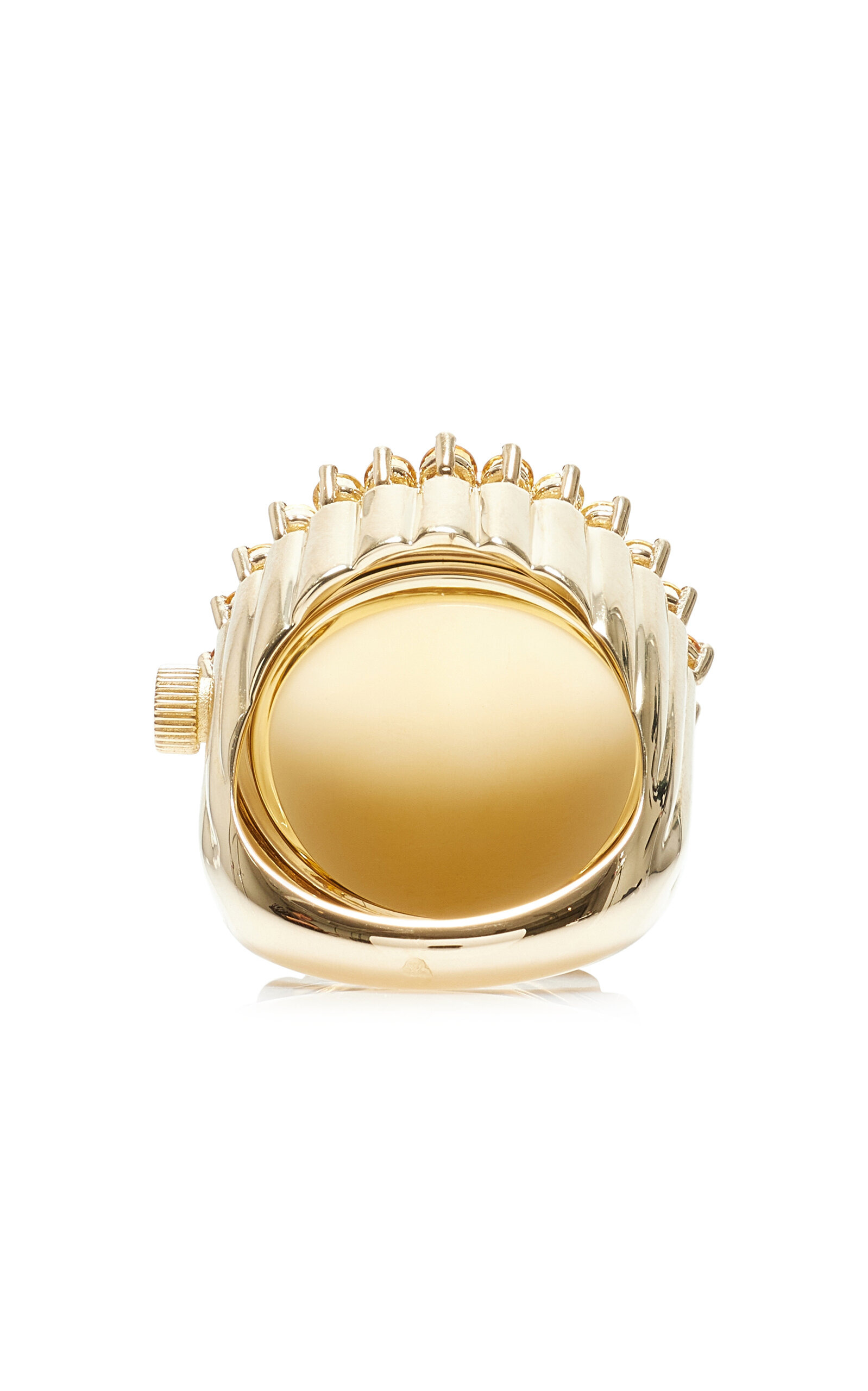 Exclusive Riviera 9K Yellow Gold Ombre Citrine Clock Ring multi - 5