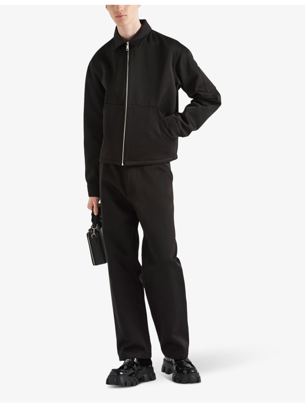 Wide-leg regular-fit cotton and silk trousers - 2