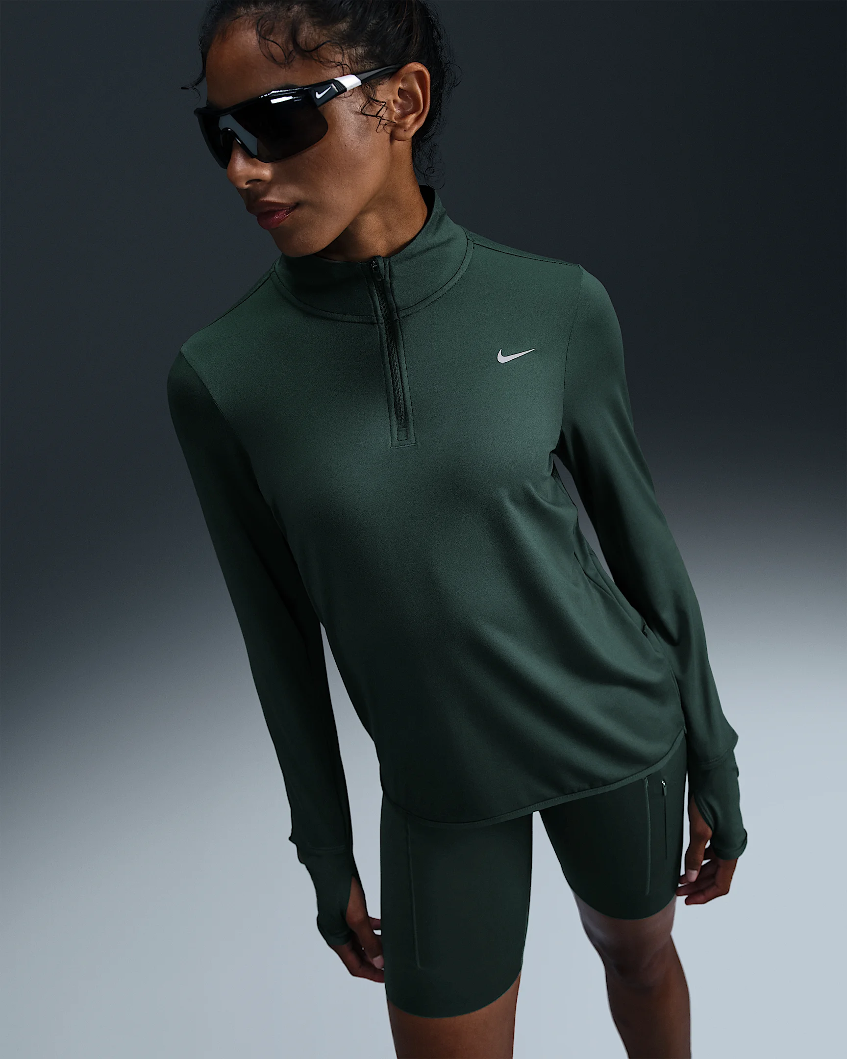 Nike Swift Element Women's UV Protection 1/4-Zip Running Top - 1