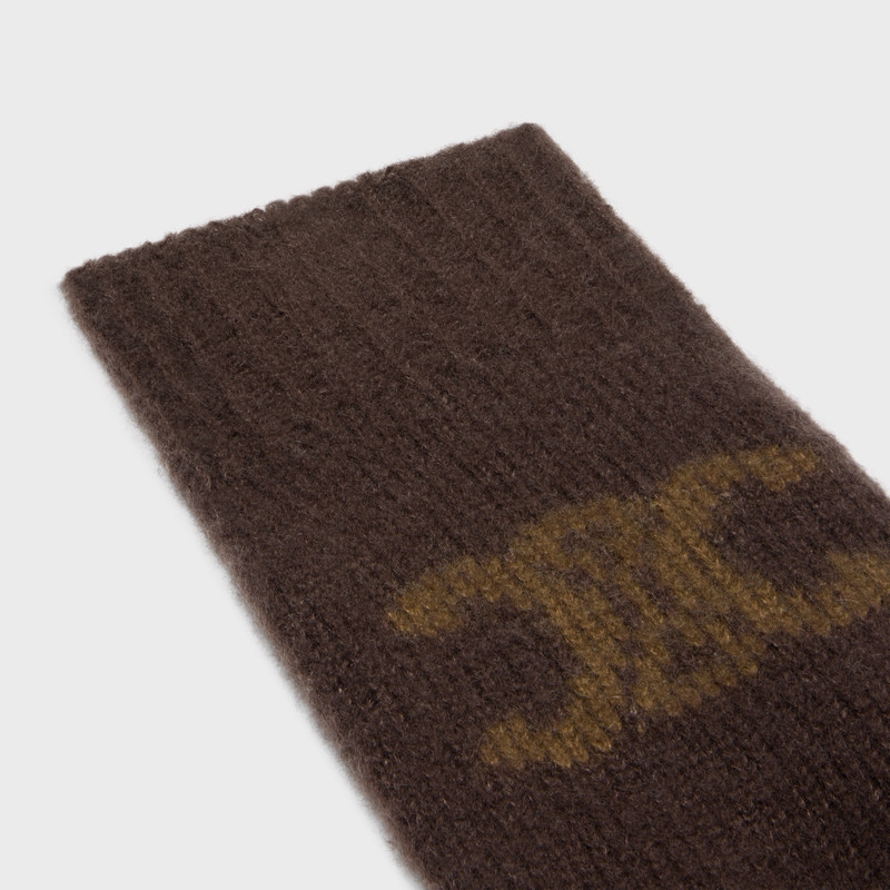gloves in monogram wool, cashmere and silk 3