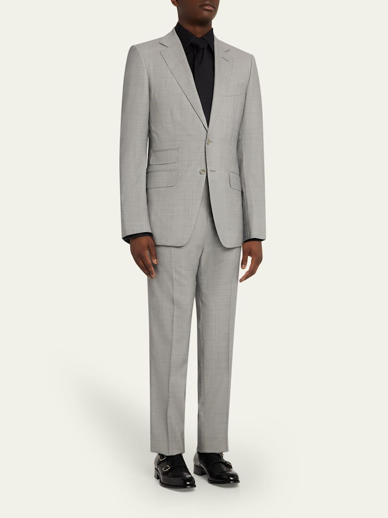 TOM FORD Men's Wool Basketweave Notch-Lapel Two-Piece Suit outlook