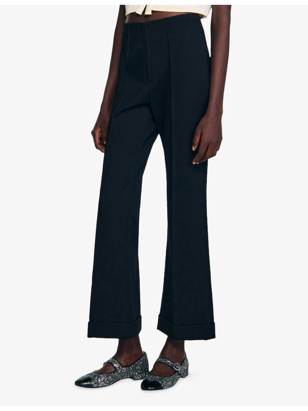 Straight-Leg High-Rise Stretch-Woven Trousers - 3