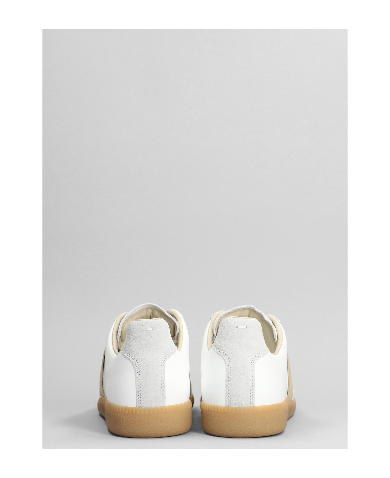 Replica Sneakers In White Suede And Leather - 4