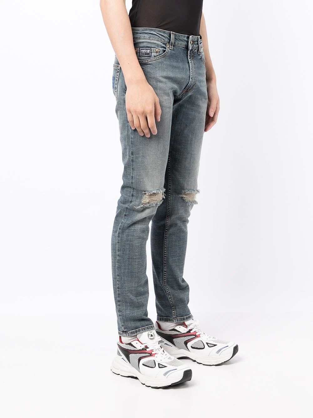 ripped-detailing skinny jeans - 3