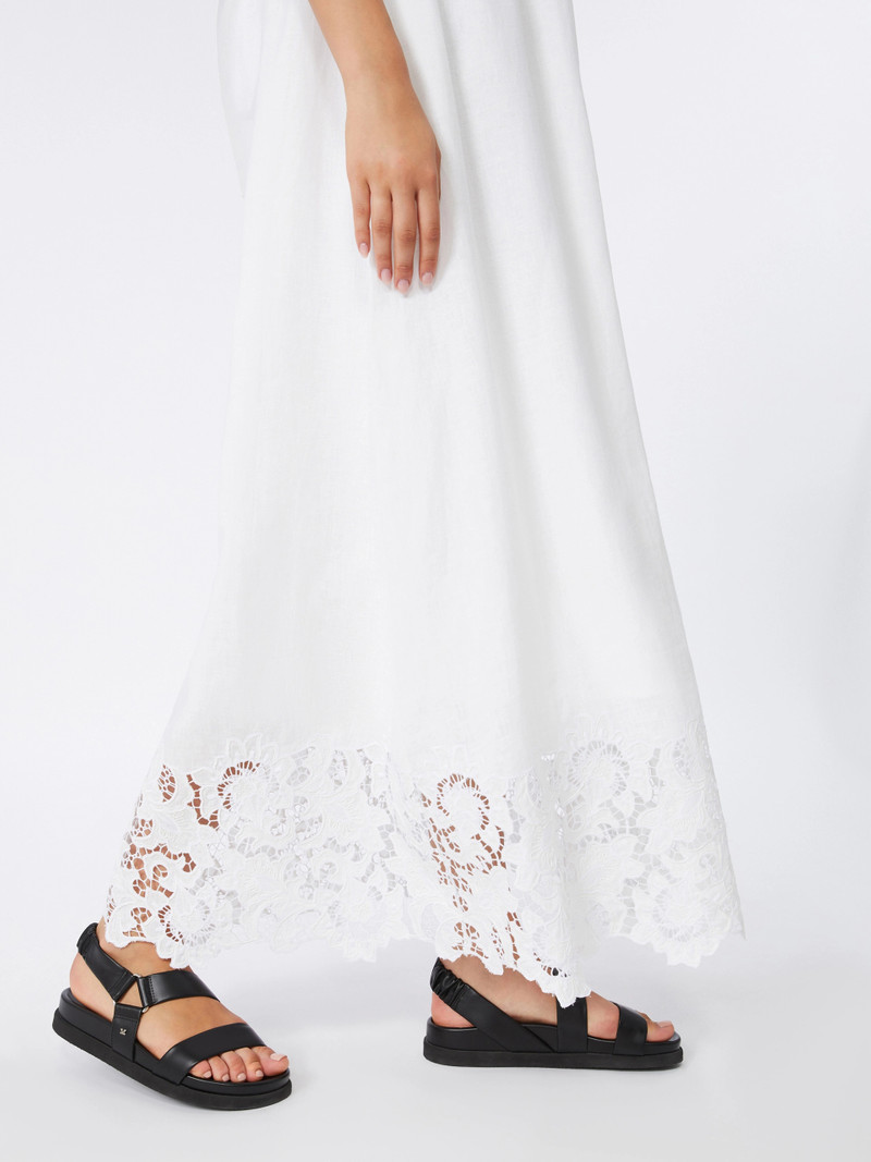 SCENA Linen canvas bustier dress - WHITE 6