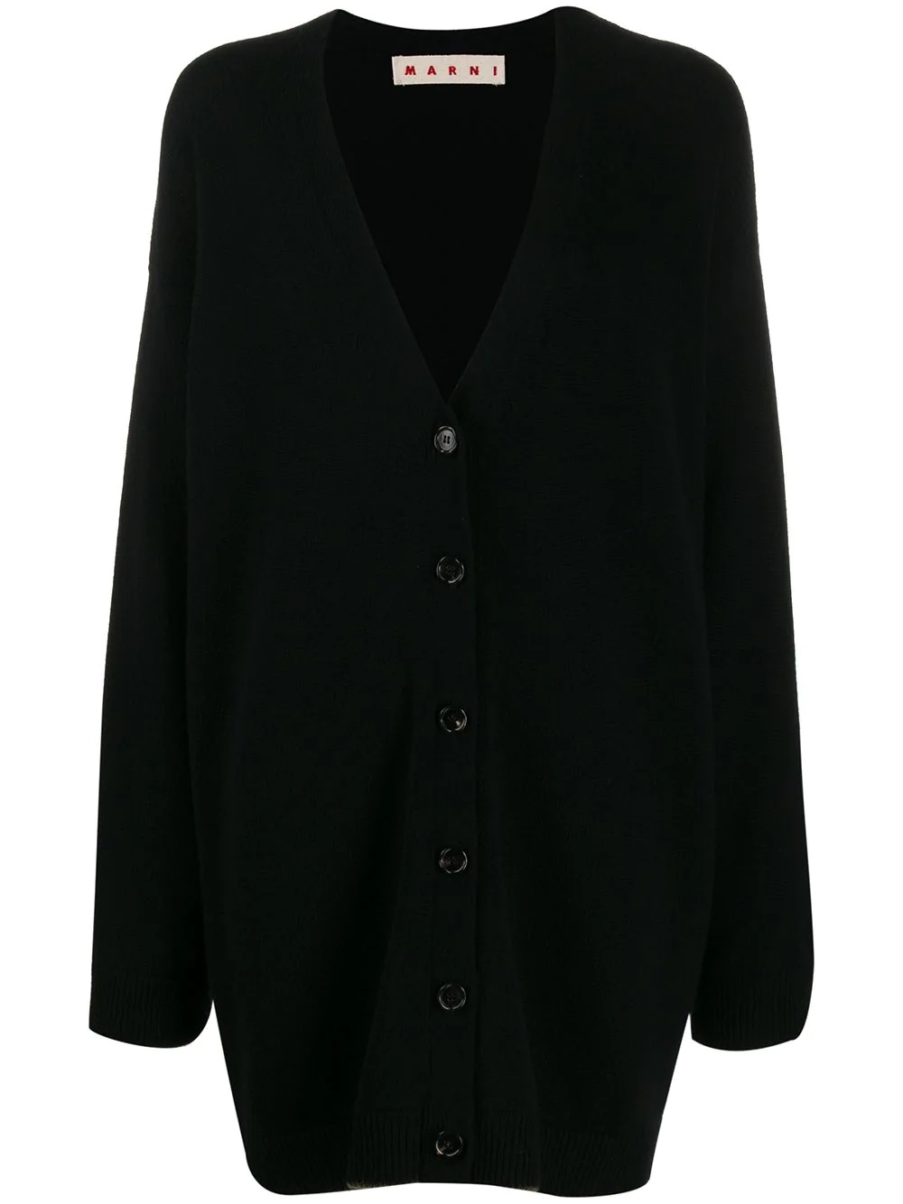 contrast trim oversized cardigan - 1