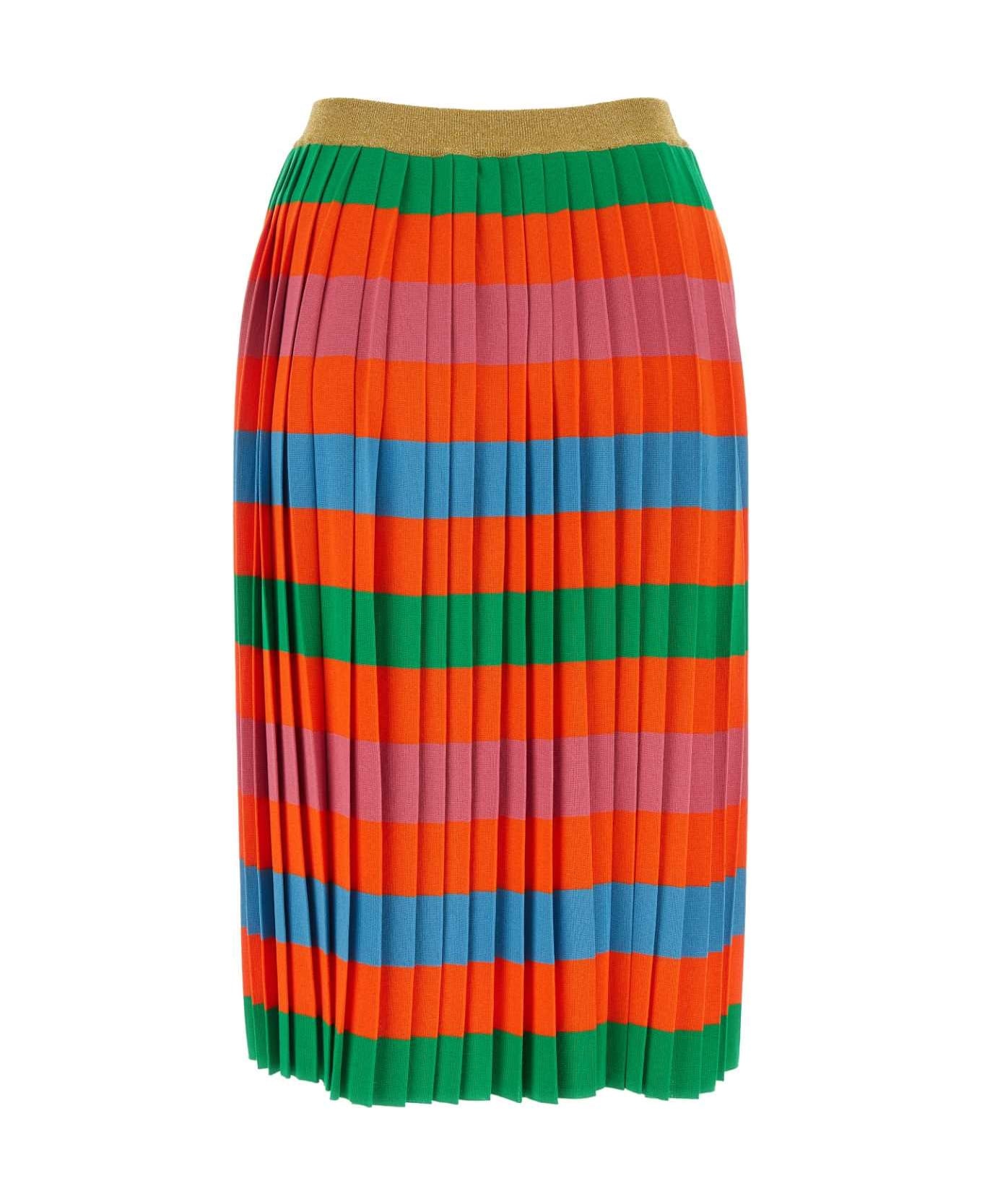 Multicolor Viscose Blend Skirt - 2