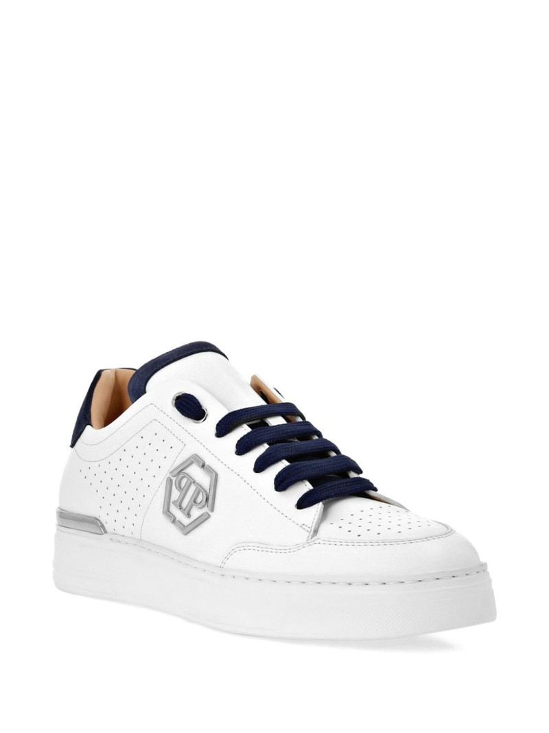 PHILIPP PLEIN logo-appliquÃ© lace-up sneakers outlook