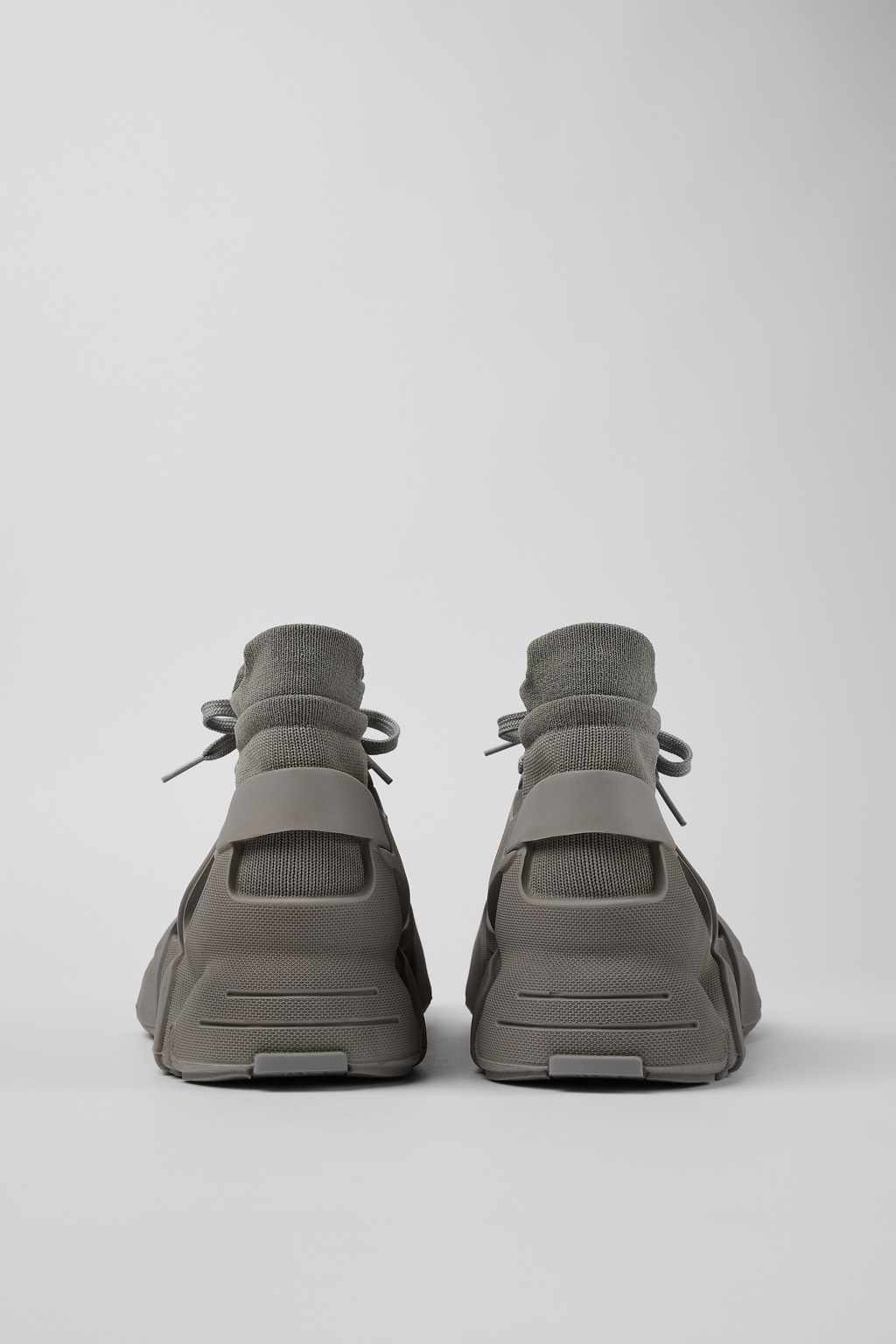 Grey Synthetic Sneaker - 3