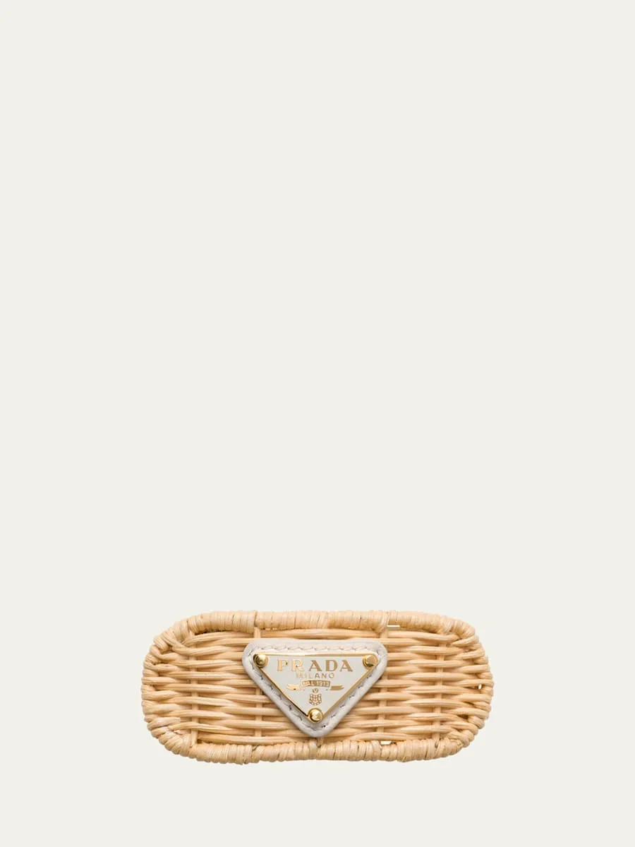 Triangle Rattan Barrette - 1