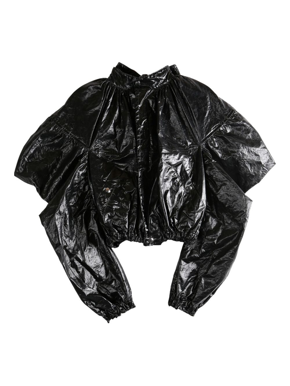 balloon-sleeve cropped jacket - 1