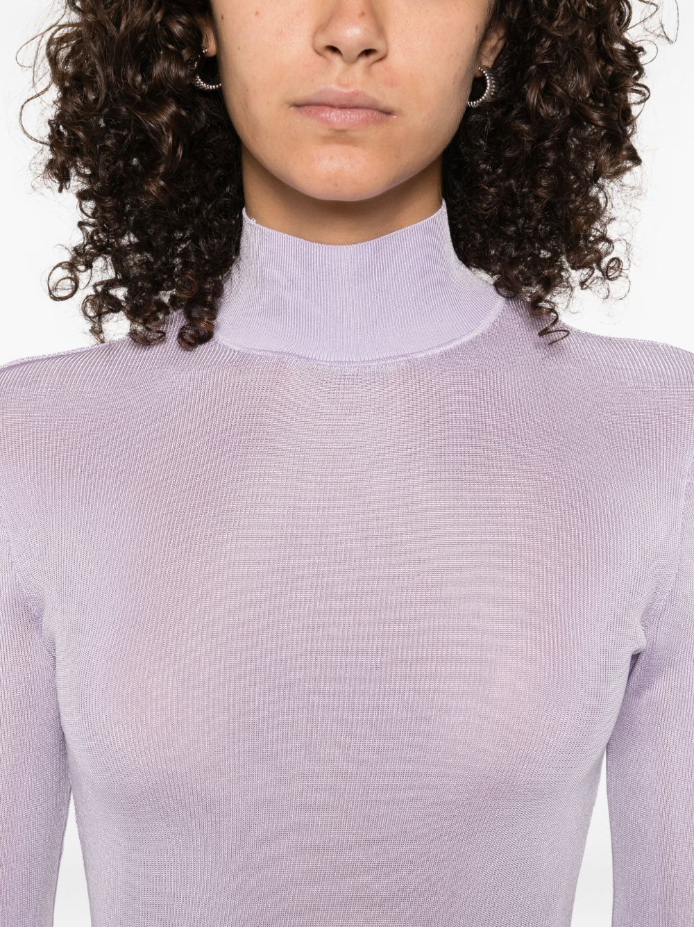 ribbed high-neck top - 5