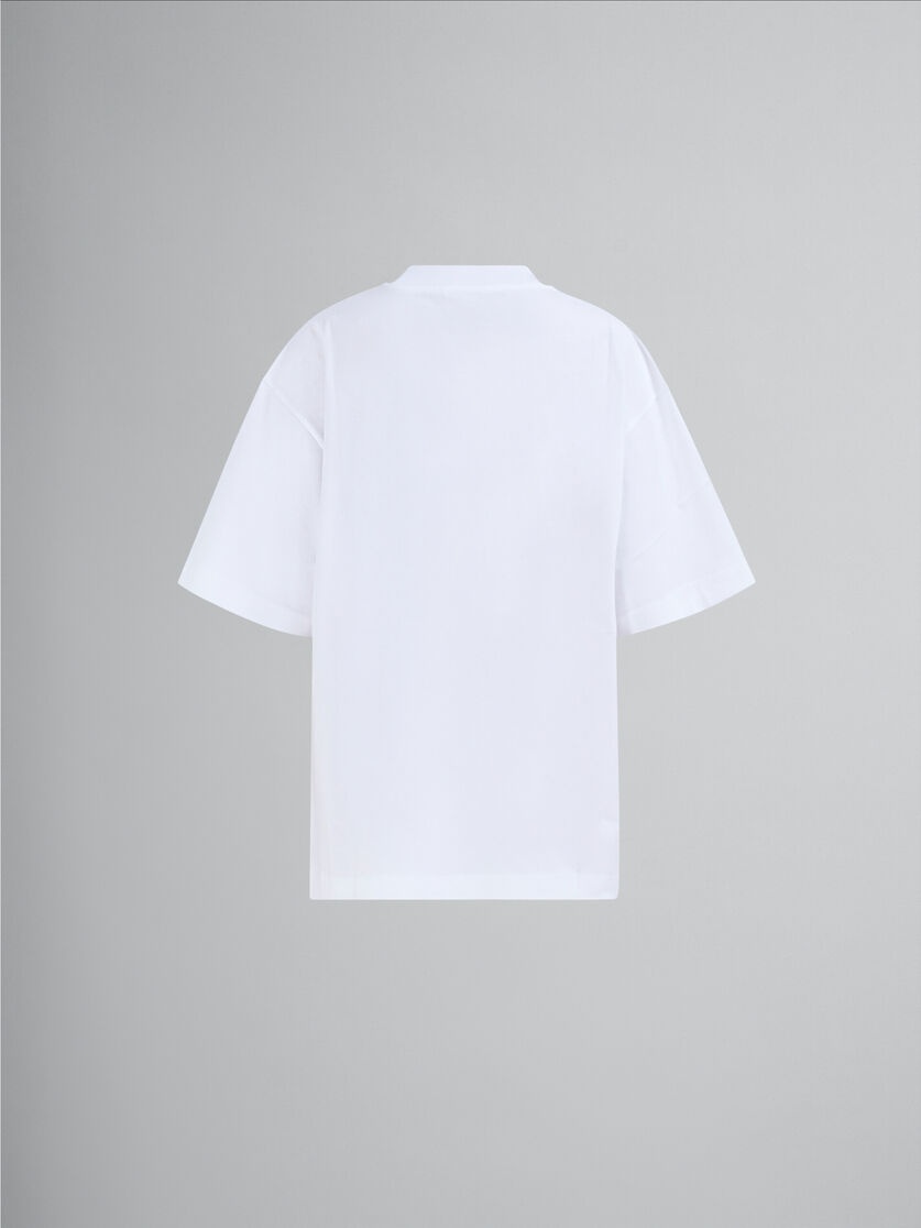 WHITE BIO-COTTON T-SHIRT WITH POLKA DOT LOGO - 2