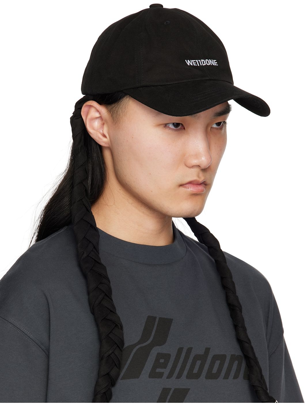 Black Logo Braid Cap - 2