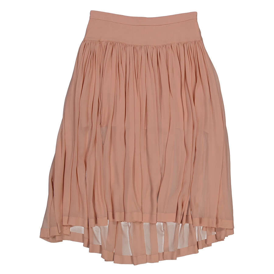 Stella McCartney Ladies Rose, Rose Pleated Silk Midi Flare Skirts - 5
