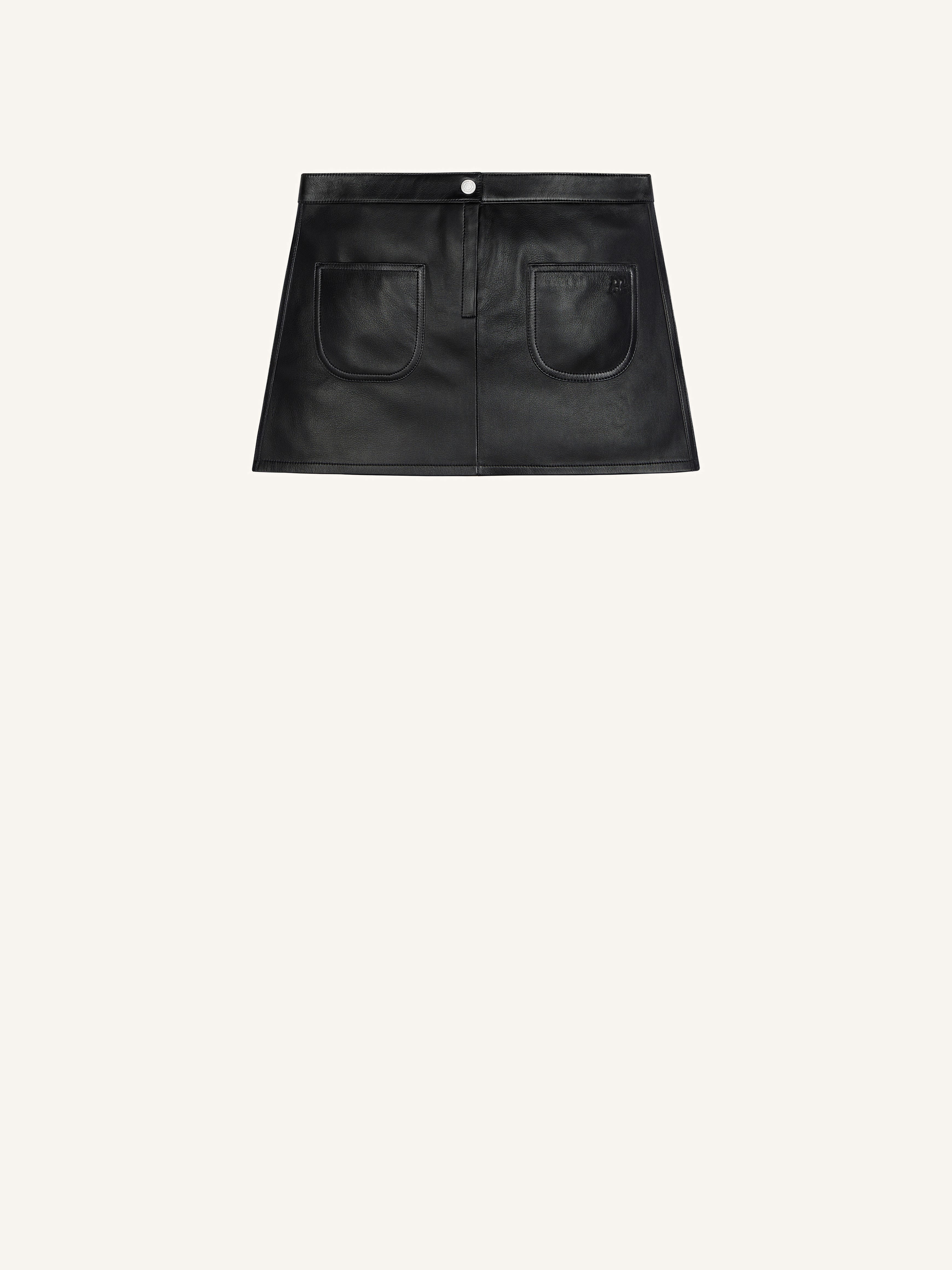 COURREGES 国内買付 TAILORED VINTAGE LEATHER MINI SKIRT Courrèges Vintage Leather Mini Skirt | Black | FARFETCH