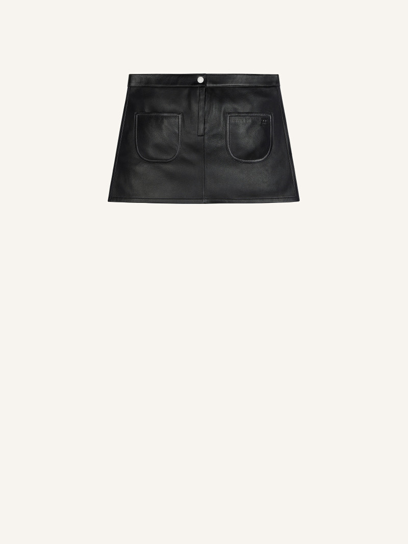 2-POCKET VINTAGE LEATHER MINI SKIRT 1