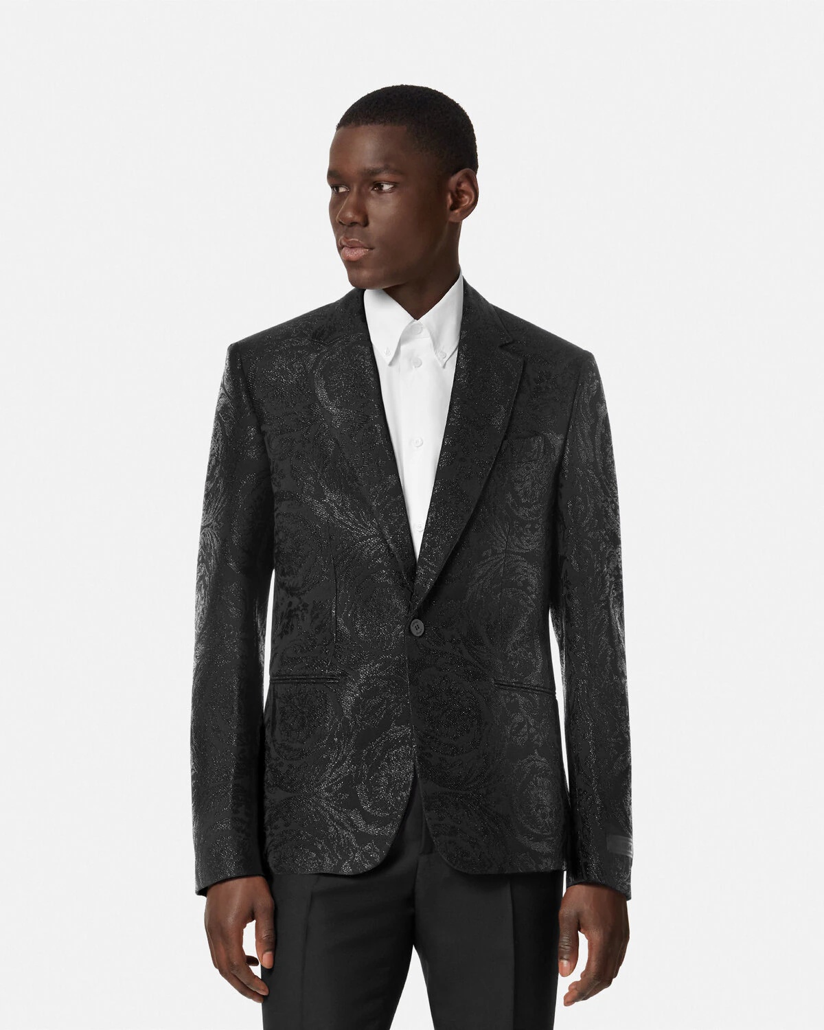 Barocco Jacquard Single-Breasted Blazer - 4