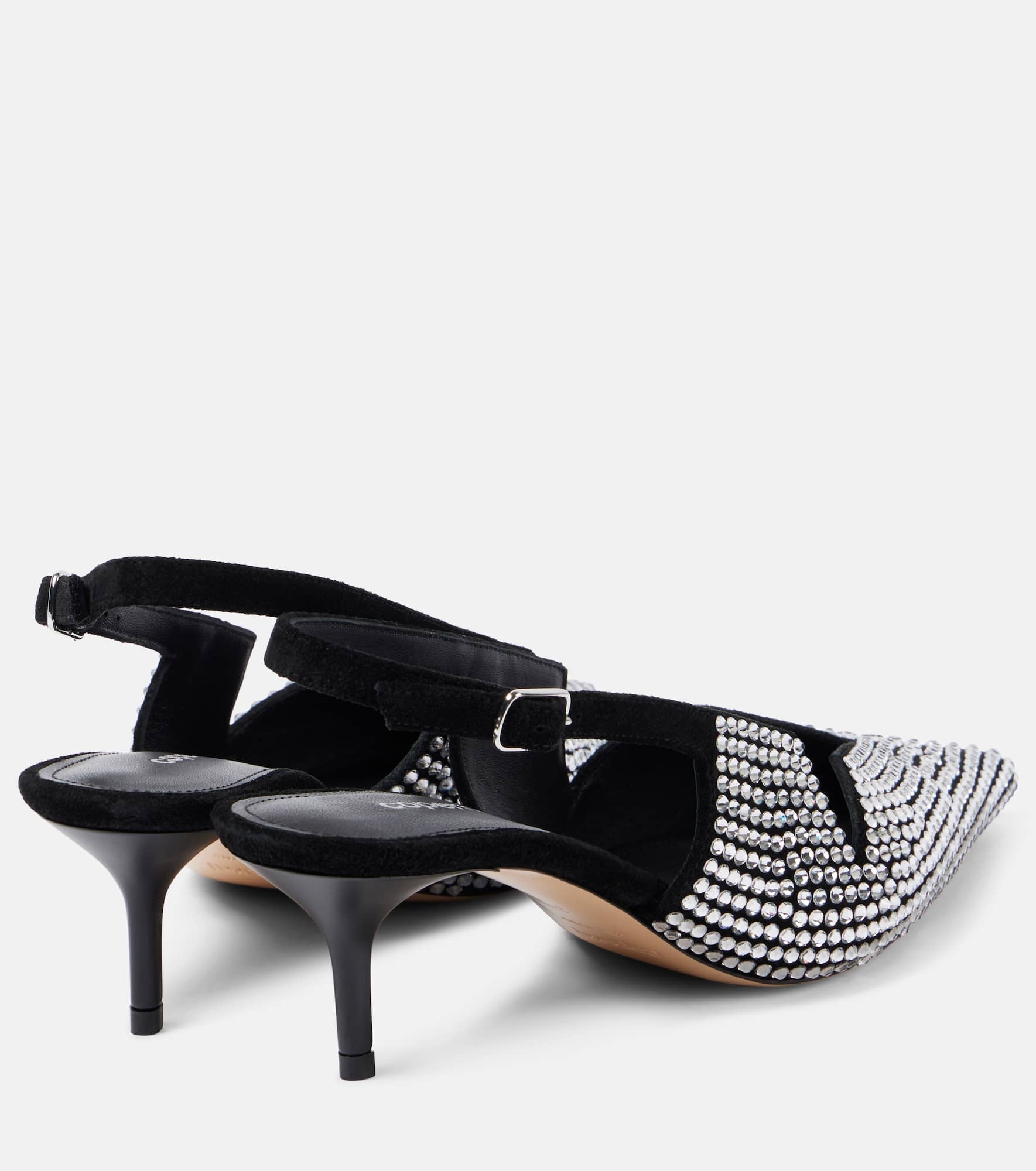 65 crystal-embellished leather pumps - 2