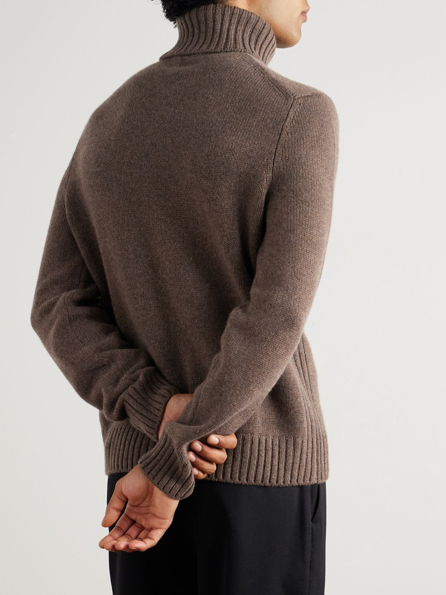 Parksville Baby Cashmere Rollneck Sweater Brown - 3