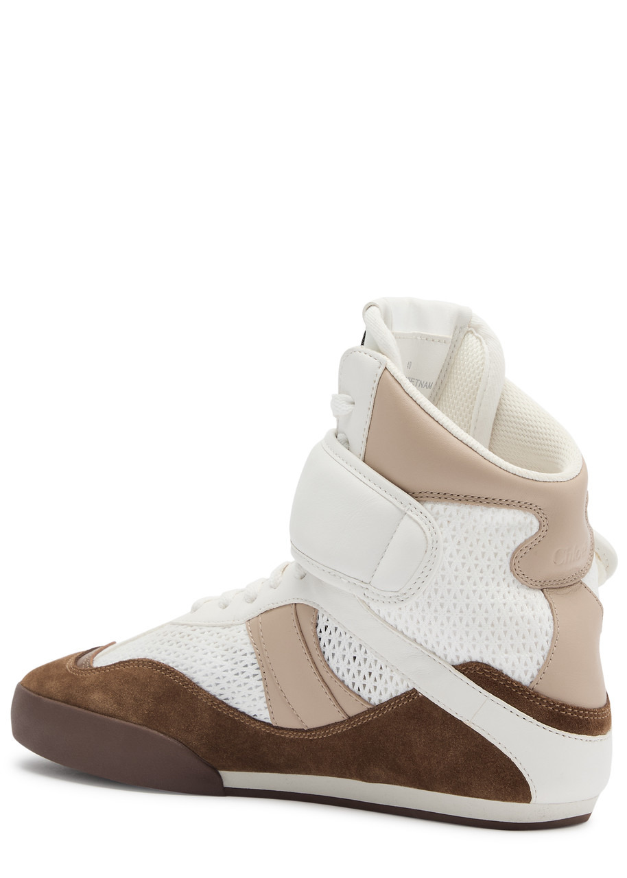 Chloe Kick Panelled Mesh Hi-top Sneakers - 2