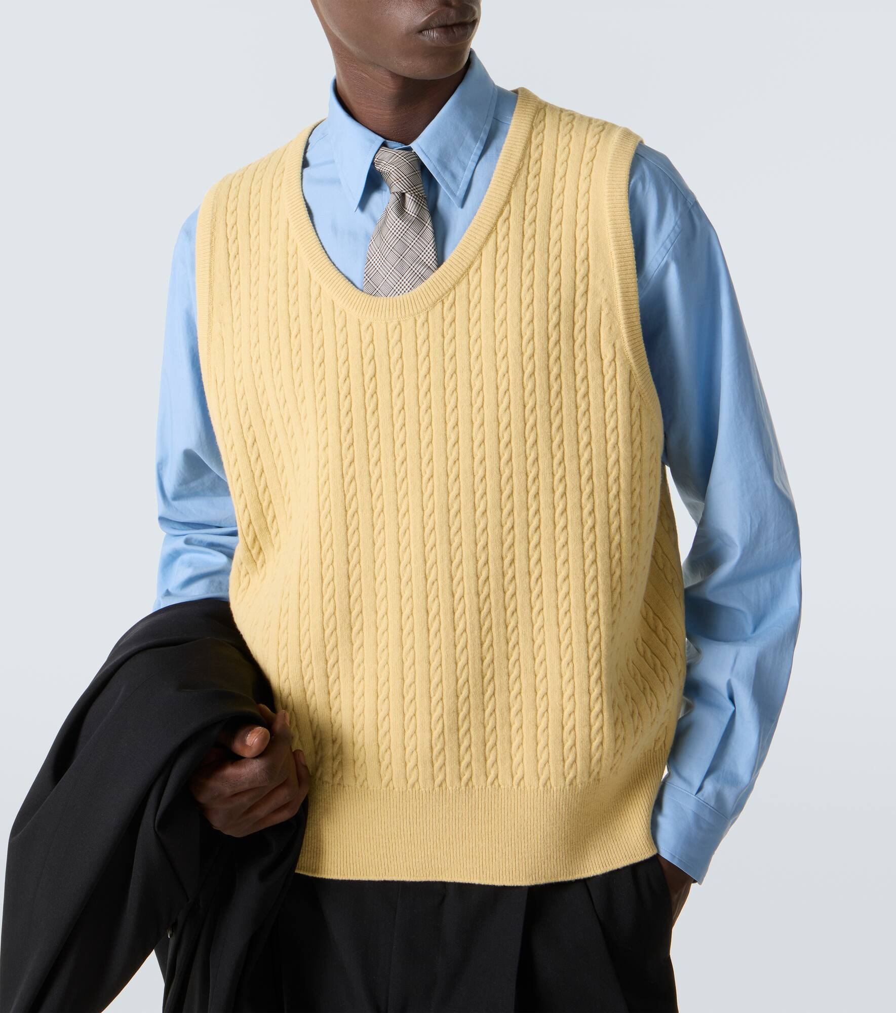 Cable-knit wool vest - 5