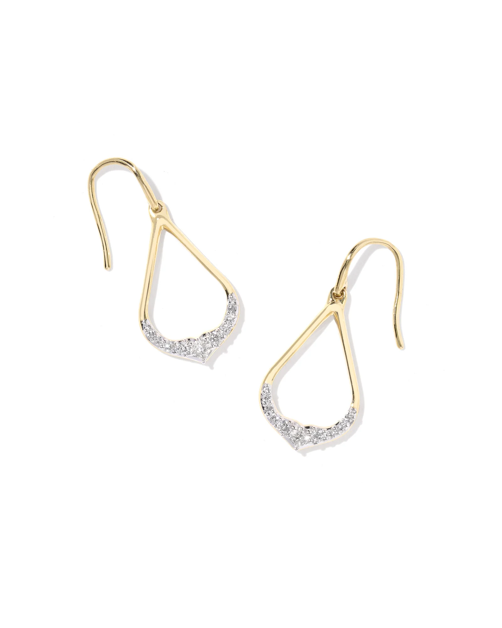 0.19 ct Sophee 14k Yellow Gold Small Open Frame Earrings - 1