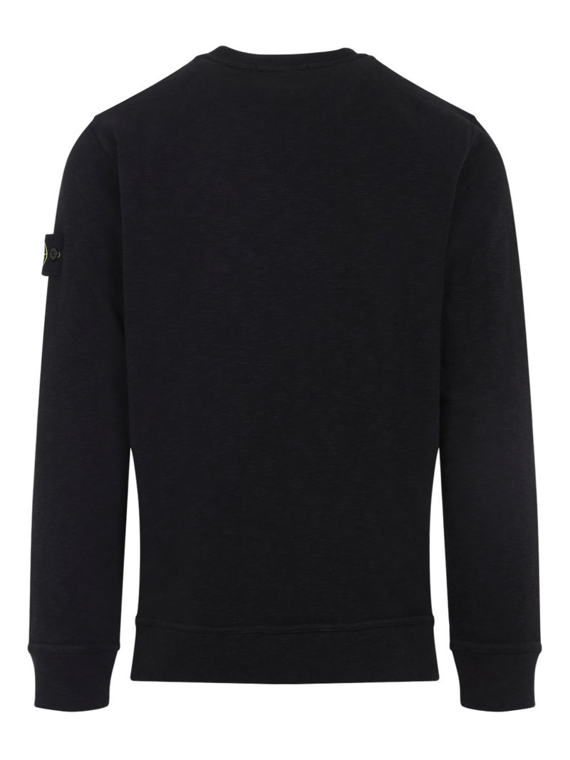 Stone Island logo-detail crew-neck sweatshirt outlook