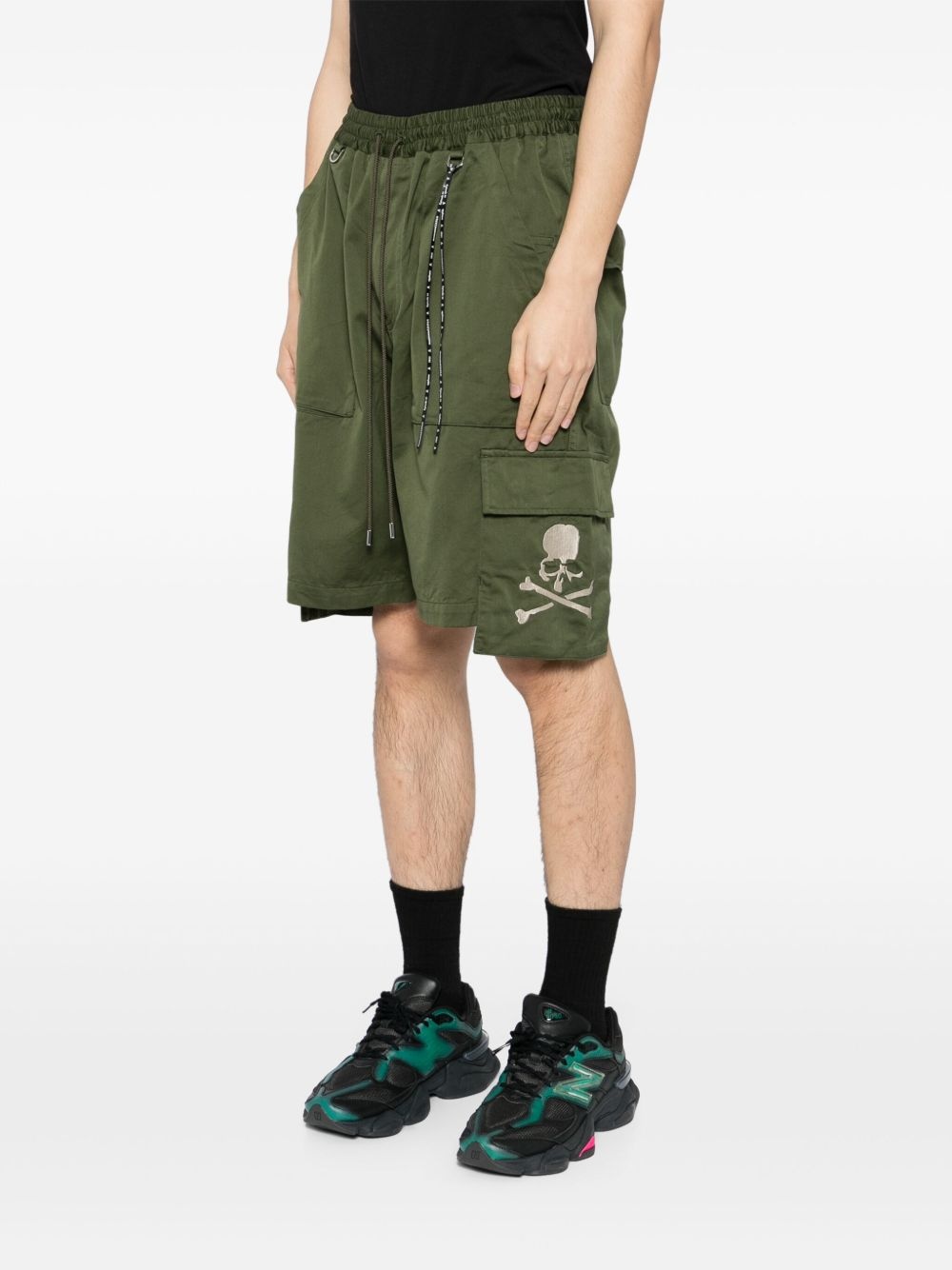 skull cargo shorts - 3