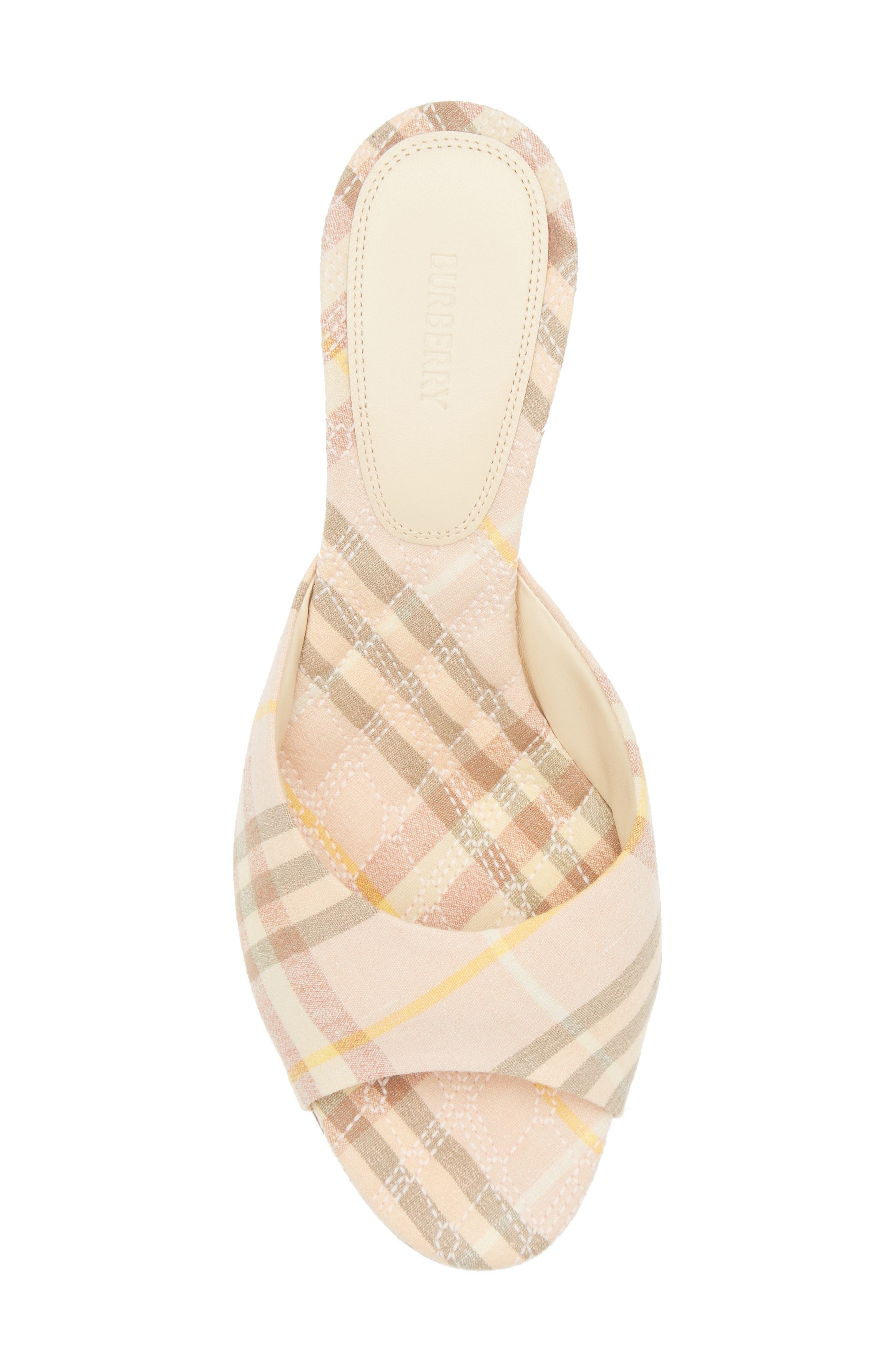 burberry Mews Check Slide Sandal in Teacup Ip Check at Nordstrom - 5
