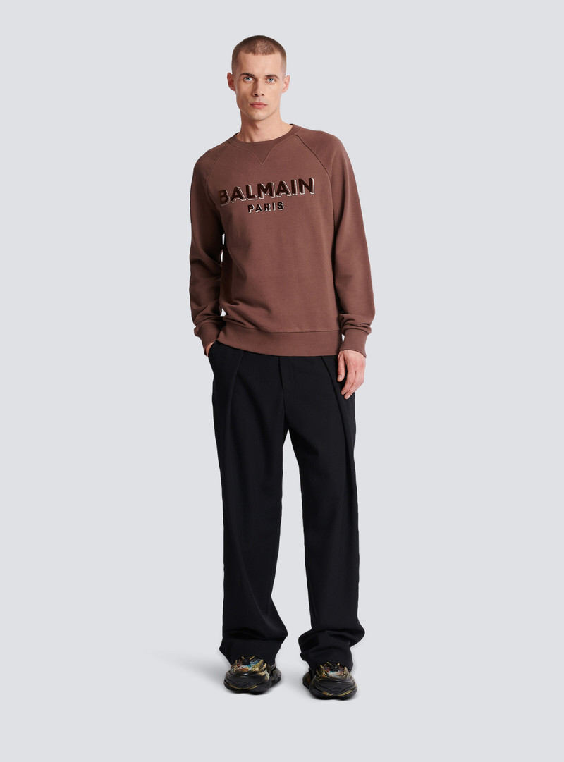 Balmain Flocked Balmain logo sweatshirt outlook