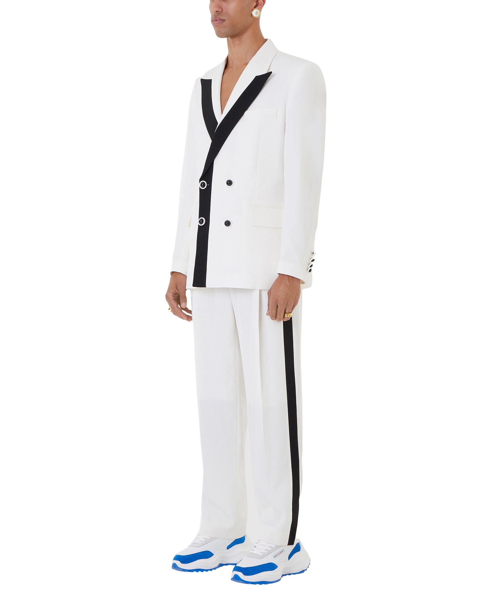 Off-White High Waisted Cummerbund Trousers - 4