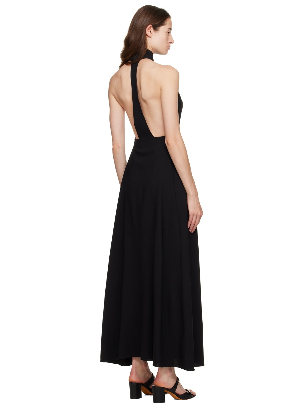 Black T-Back Maxi Dress - 3