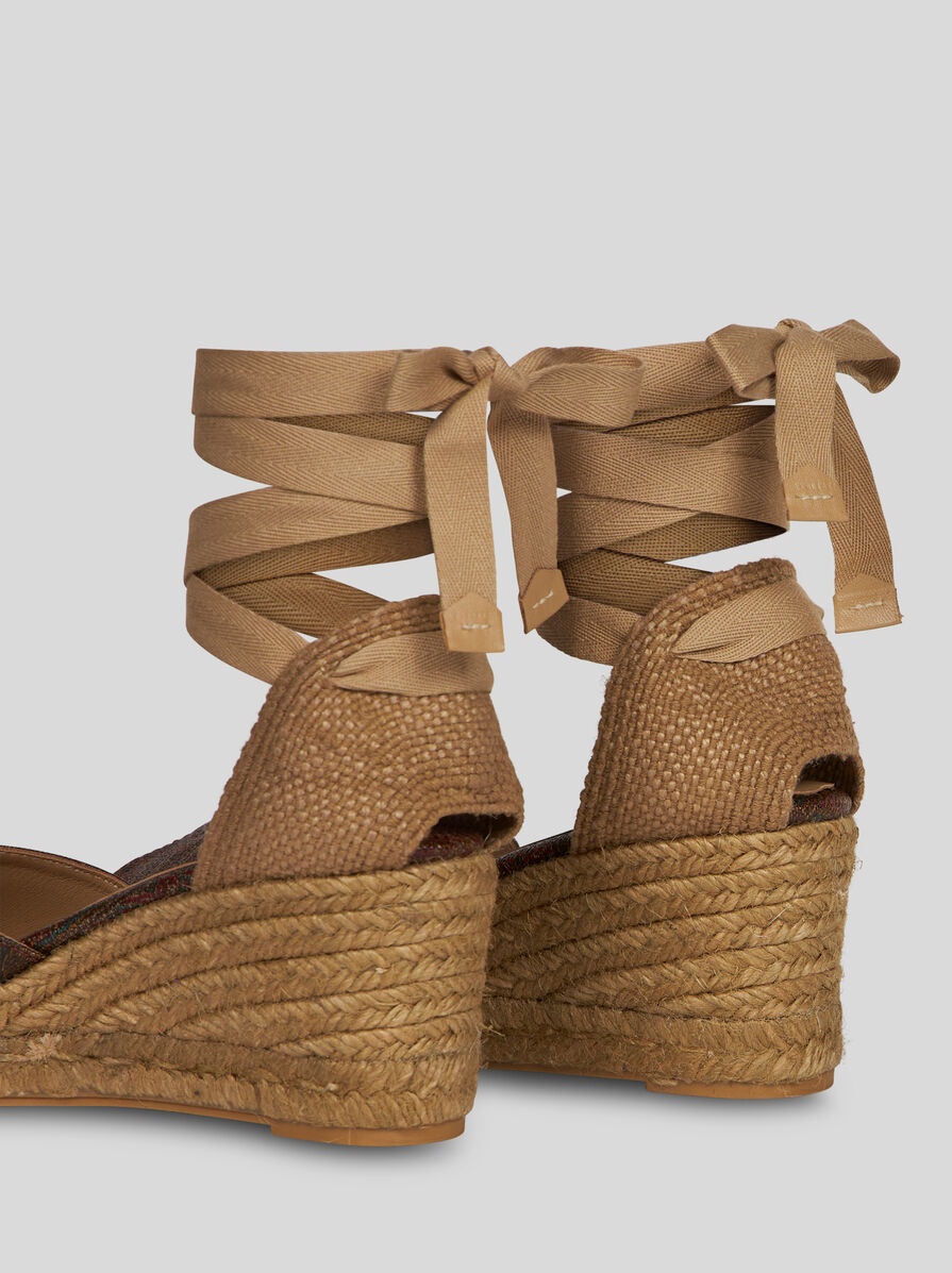 PAISLEY WEDGE ESPADRILLES WITH PEEP TOE - 5