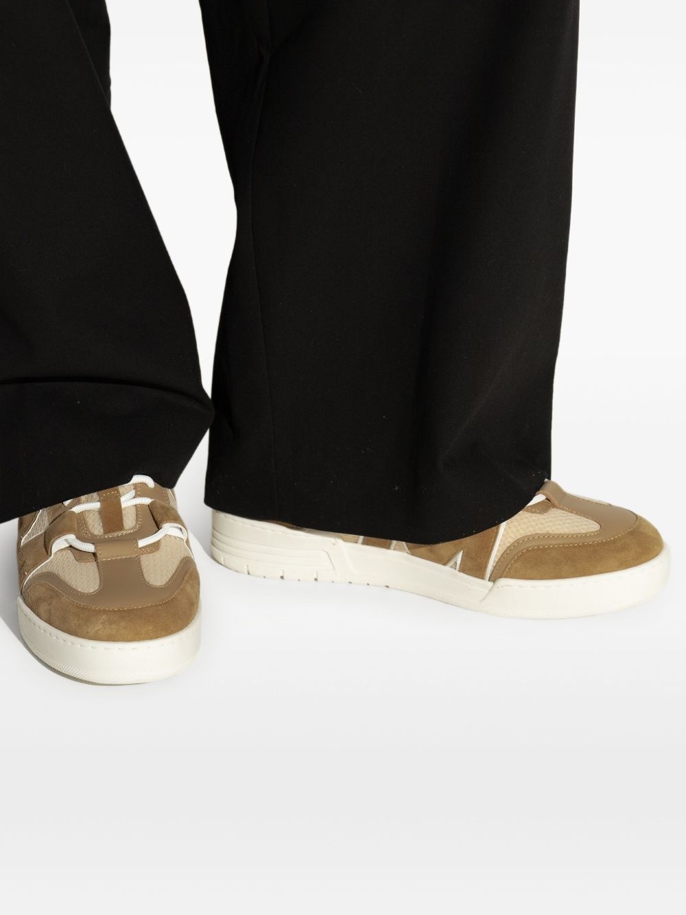 logo-debossed mesh sneakers - 6
