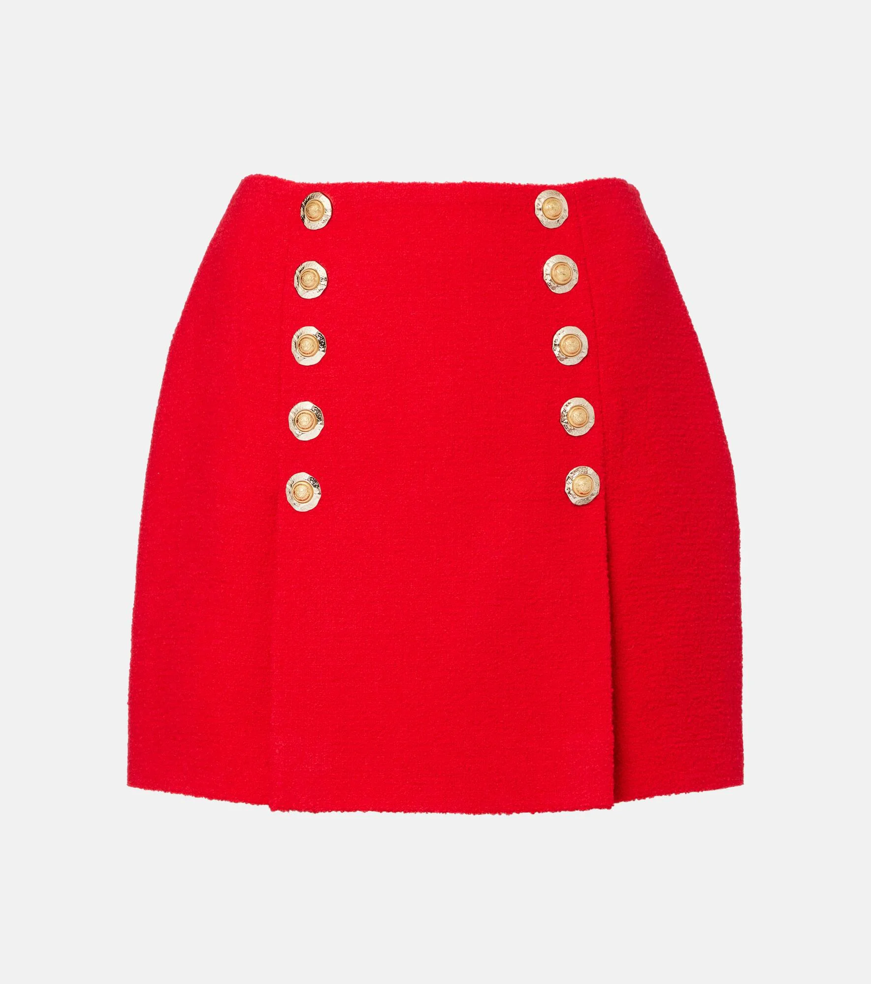 Pleated wool-blend miniskirt - 1