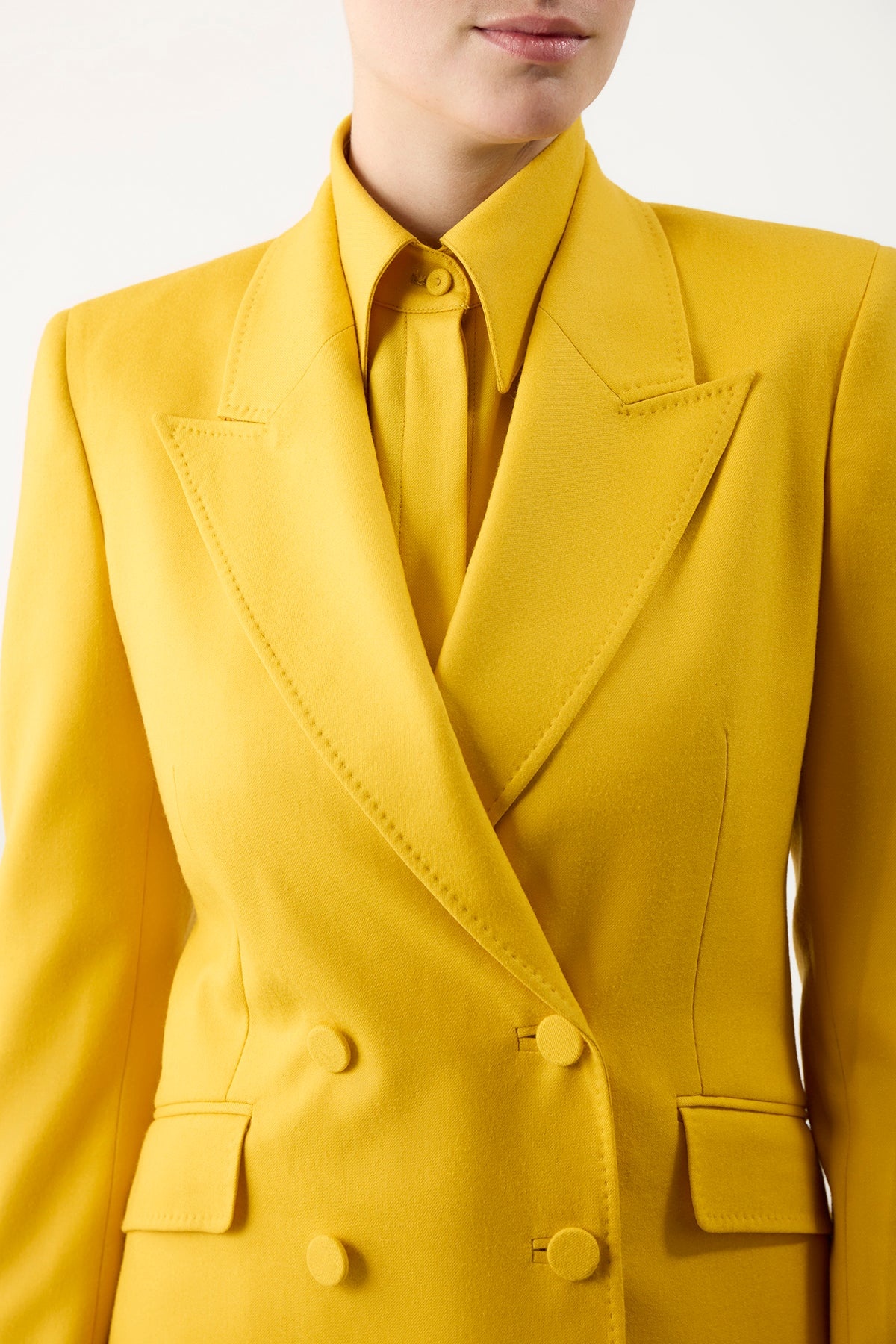 Stephanie Blazer in Golden Birch Wool - 5
