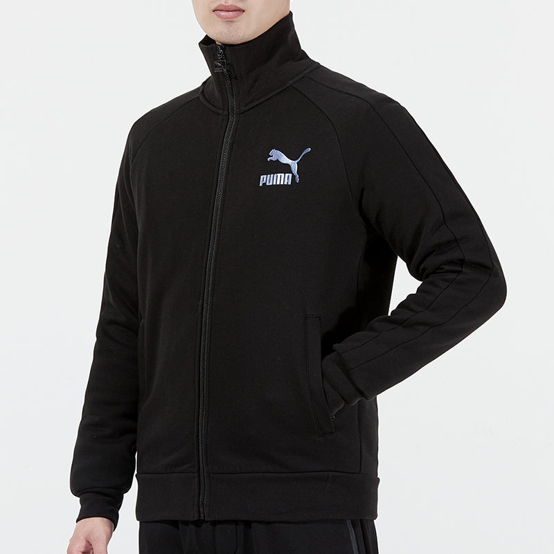 PUMA Iconic T7 Retro logo Sports Stand Collar Jacket Black 531377-95 - 5