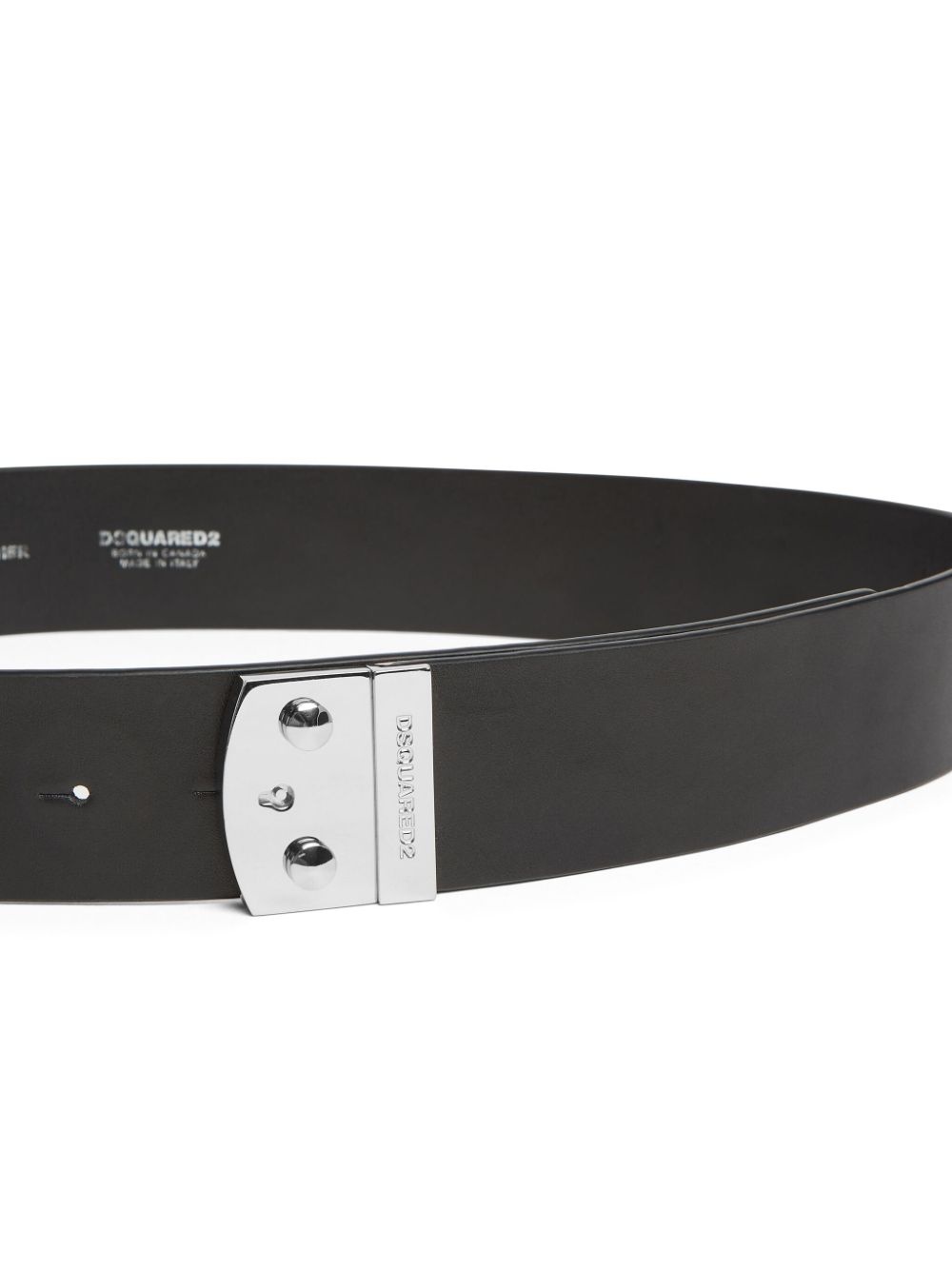 logo-buckle belt - 3