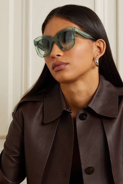 CELINE Oversized cat-eye acetate sunglasses outlook