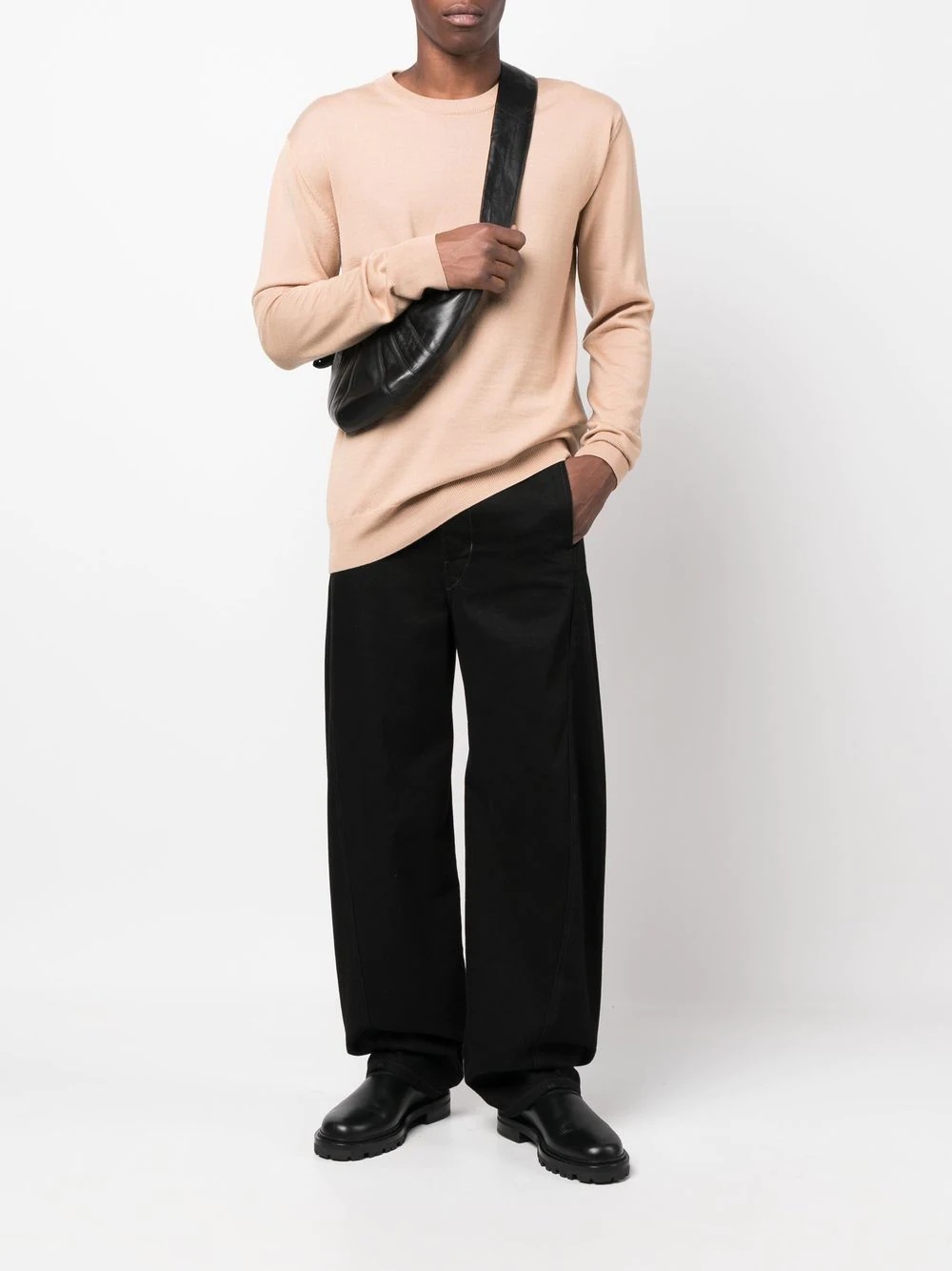 wool crew-neck jumper - 2