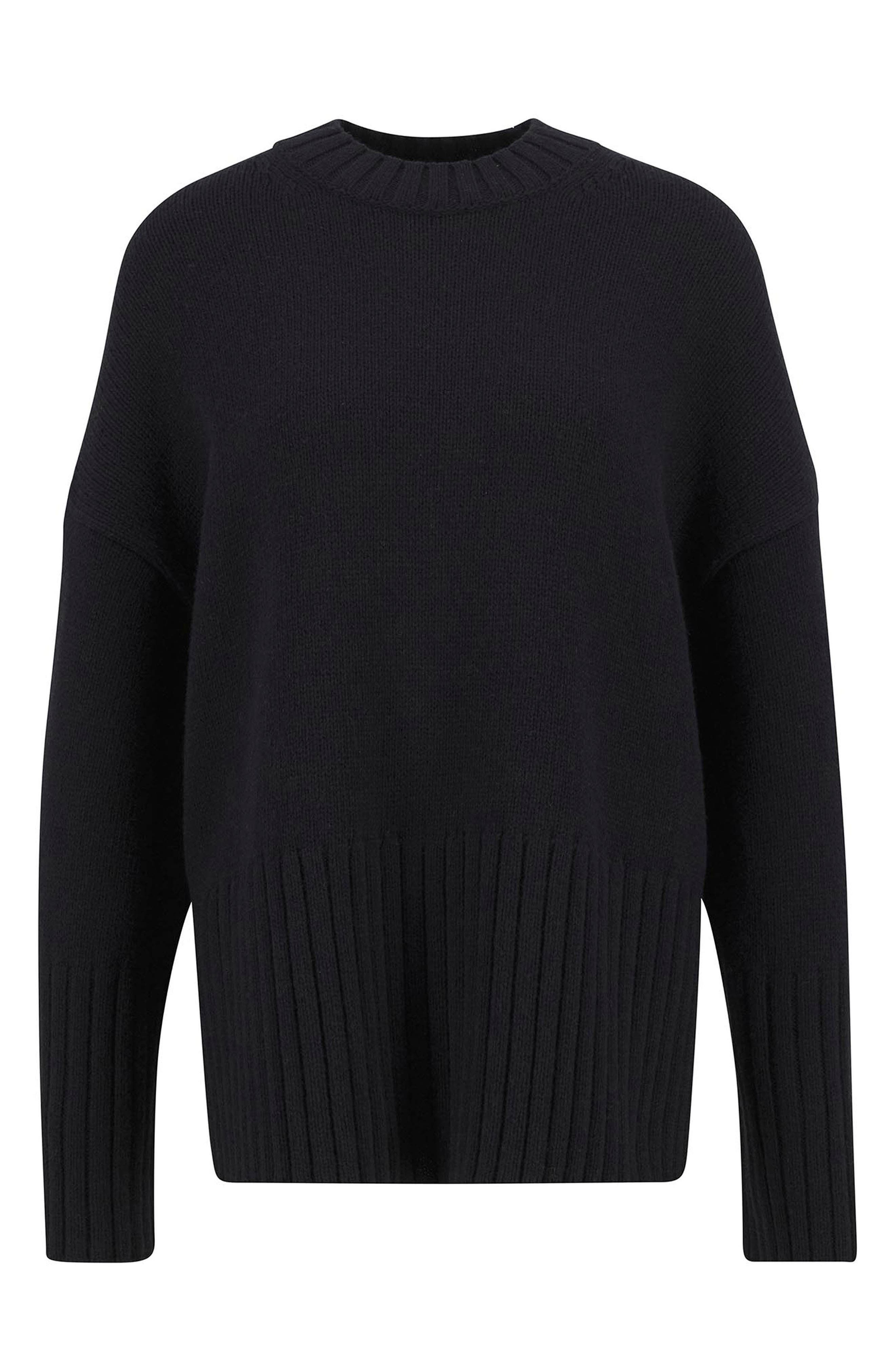 Barbour Sophia Cotton & Wool Blend Tunic Sweater in Black at Nordstrom - 5